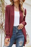 WOMEN LIGHTWEIGHT OPEN FRONT DAILY KNIT CARDIGAN