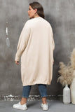 WOMEN HEART PRINTING POCKET KNIT CARDIGAN