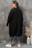 WOMEN HEART PRINTING POCKET KNIT CARDIGAN