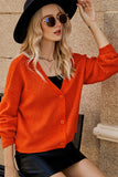 WOMEN LONG SLEEVE BUTTON CLOSURE KNIT CARDIGAN