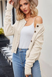 WOMEN BUTTON DOWN SHORT LENGTH KNIT CARDIGAN