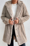 WOMEN WARM CORDUROY HOODED WINTER FLEECE JACKET