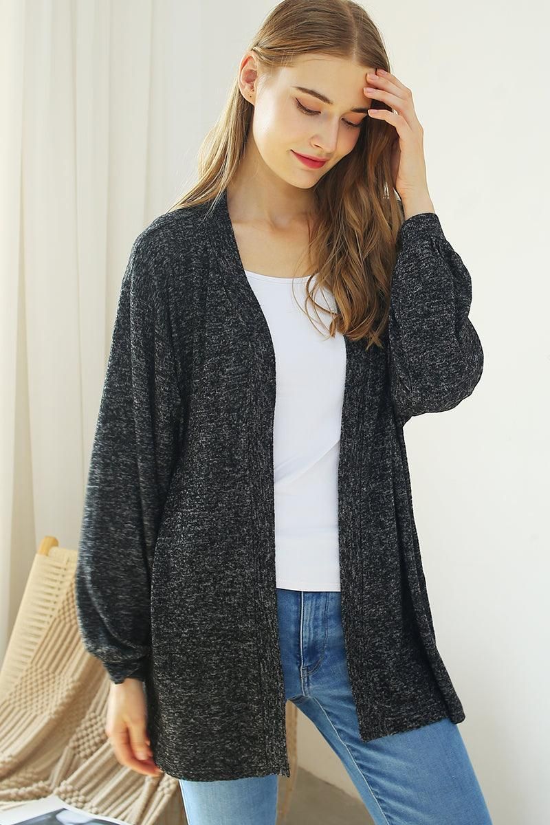 LOOSE FIT SOFT WARM SWEATER KNIT CARDIGAN - Doublju