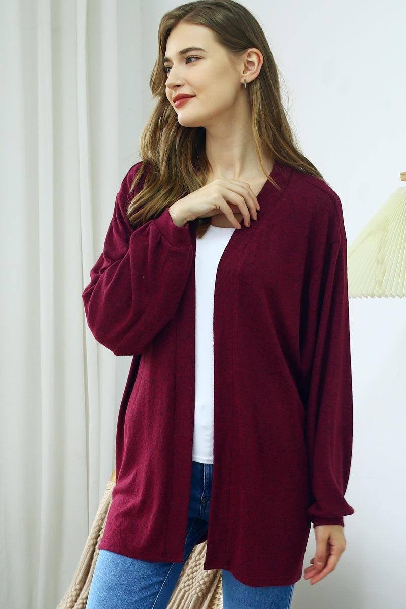 LOOSE FIT SOFT WARM SWEATER KNIT CARDIGAN - Doublju