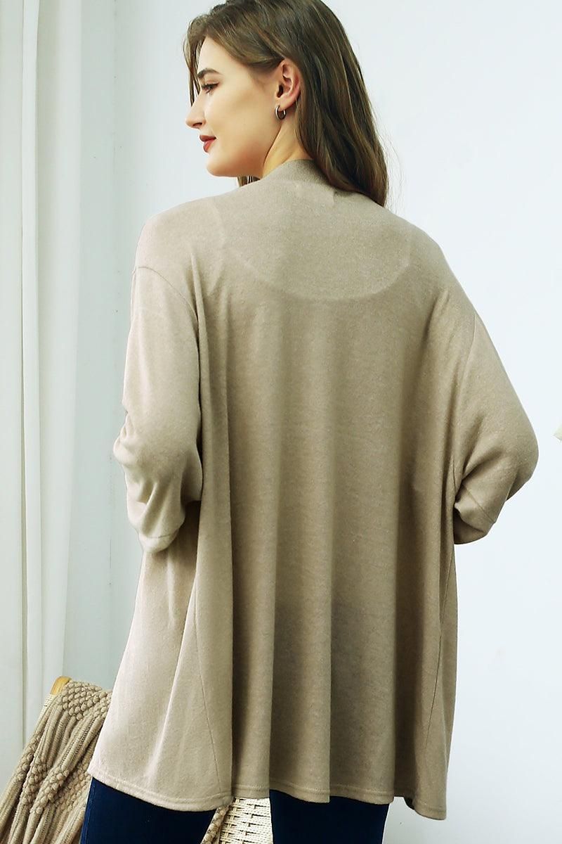 LOOSE FIT SOFT WARM SWEATER KNIT CARDIGAN - Doublju