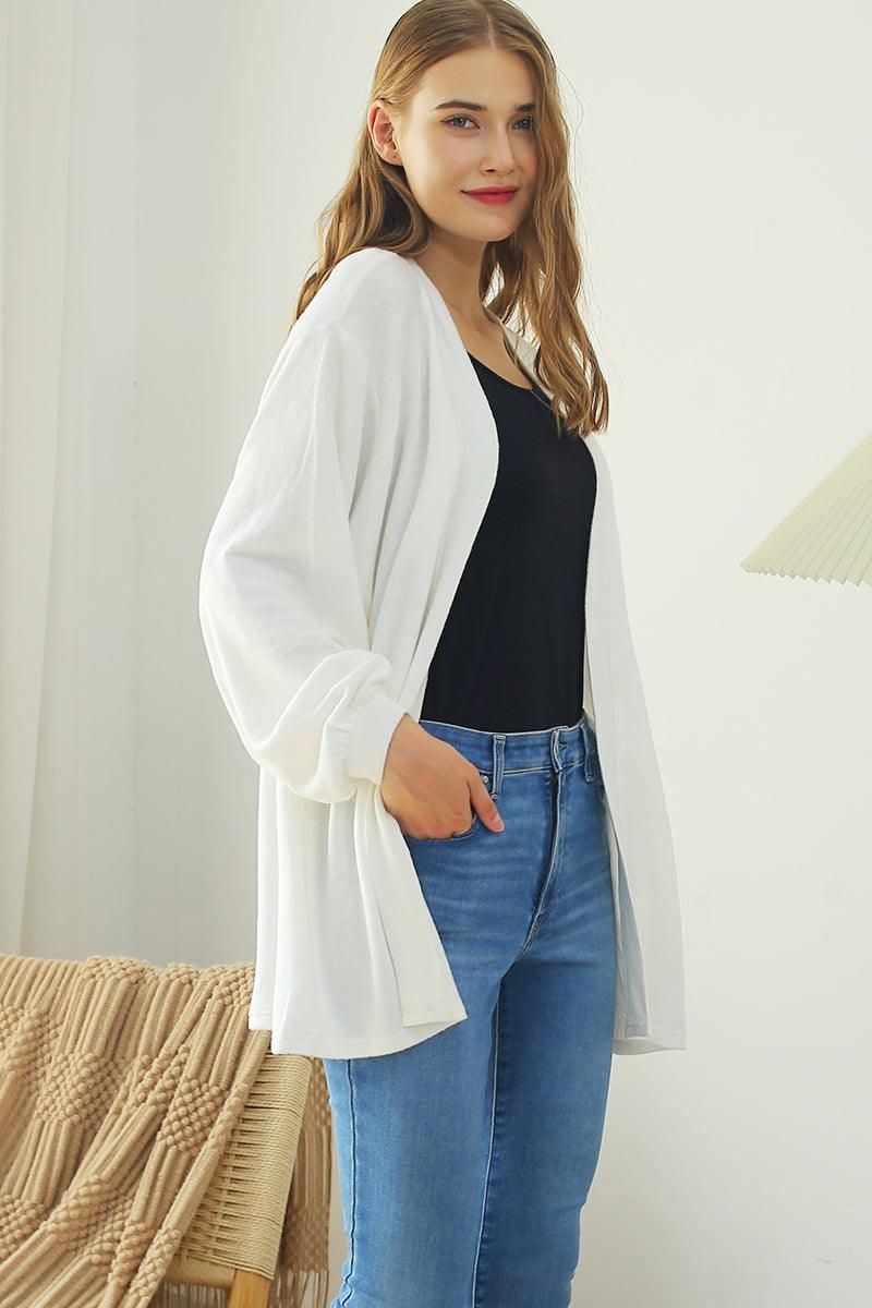 LOOSE FIT SOFT WARM SWEATER KNIT CARDIGAN - Doublju