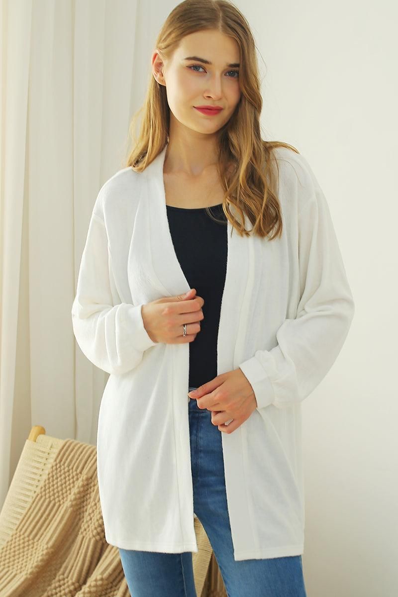 LOOSE FIT SOFT WARM SWEATER KNIT CARDIGAN - Doublju