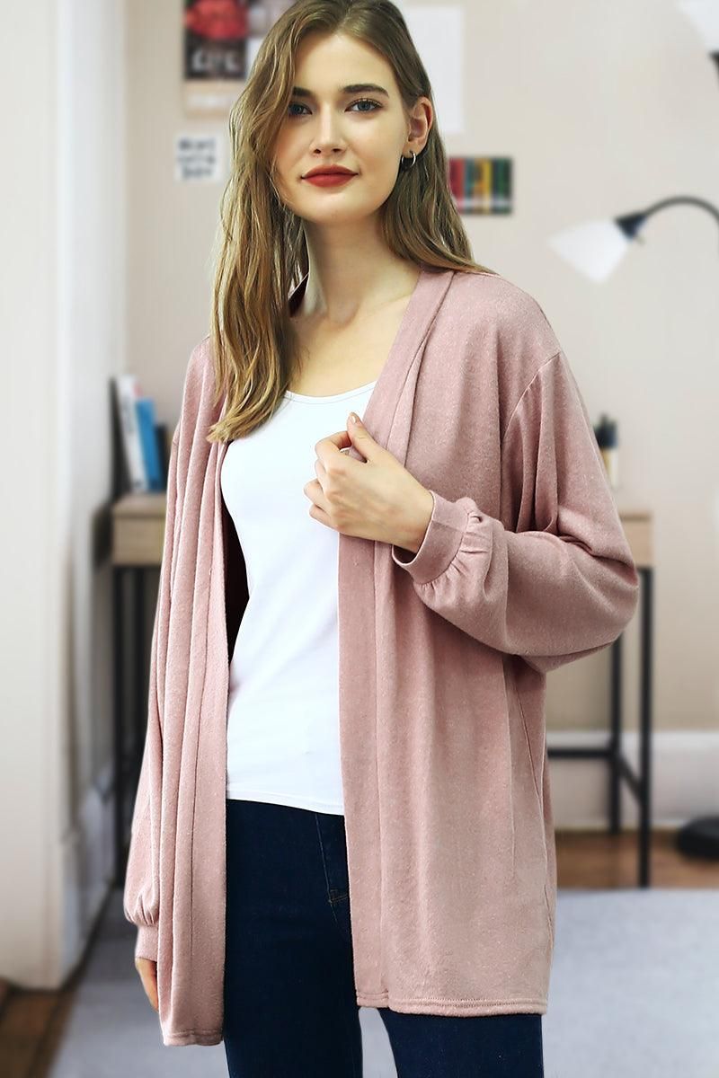 LOOSE FIT SOFT WARM SWEATER KNIT CARDIGAN - Doublju