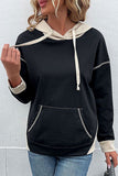 WOMEN SEAM STITCHED KANGAROO POCKET HOODIE