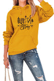 WOMEN NATURE PRINTING OVERSIZED PULLOVER HOODIE