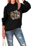 WOMEN FUN LETTER PRINTING HOODED SWEATSHIRT