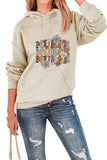 WOMEN FUN LETTER PRINTING HOODED SWEATSHIRT