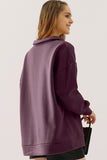 WOMENS LONG SLEEVE LIGHTWEIGHT 2 COLOR BLOCKED HOODIE JACKET WITH SIDE POCKETS