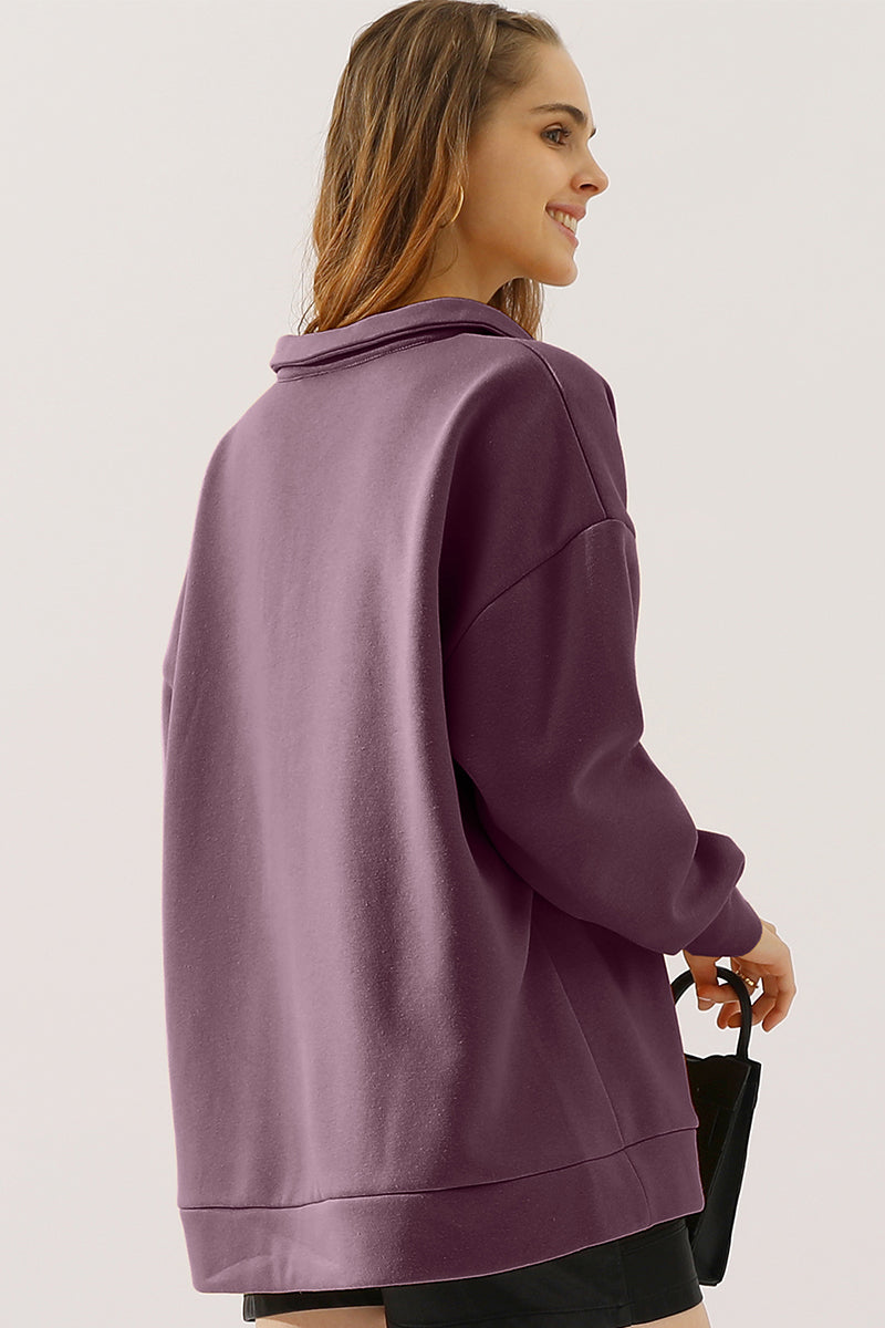 WOMENS LONG SLEEVE LIGHTWEIGHT 2 COLOR BLOCKED HOODIE JACKET WITH SIDE POCKETS