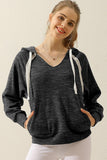 HOODIE SWEATSHIRT DRAWSTRING WITH FRONT POCKETS - Doublju
