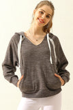 HOODIE SWEATSHIRT DRAWSTRING WITH FRONT POCKETS - Doublju