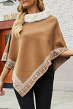 FUR COLLAR CAPE SHAWL JACKET - Doublju