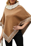 FUR COLLAR CAPE SHAWL JACKET - Doublju