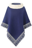 FUR COLLAR CAPE SHAWL JACKET - Doublju