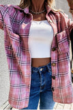 LOOSE FIT PLAID BIG BUTTONED JACKET - Doublju