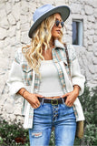 BLOCK PLAID BUTTONED CASUAL SHIRTS JACKET - Doublju