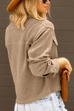 WOMEN TRENDY BUTTON UP MID LENGTH SHACKET