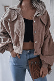 WOMEN LOOSE FIT CORDUROY WESTERN CROP JACKET