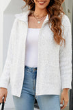 WOMEN KNITTED ZIP UP JACKET WITH POCKETS