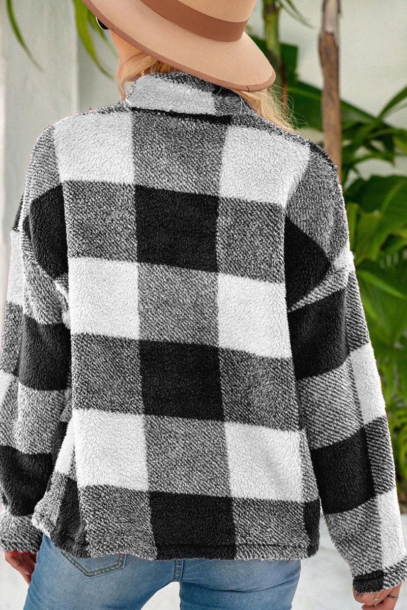 PLAID ZIP UP ANORAK - Doublju