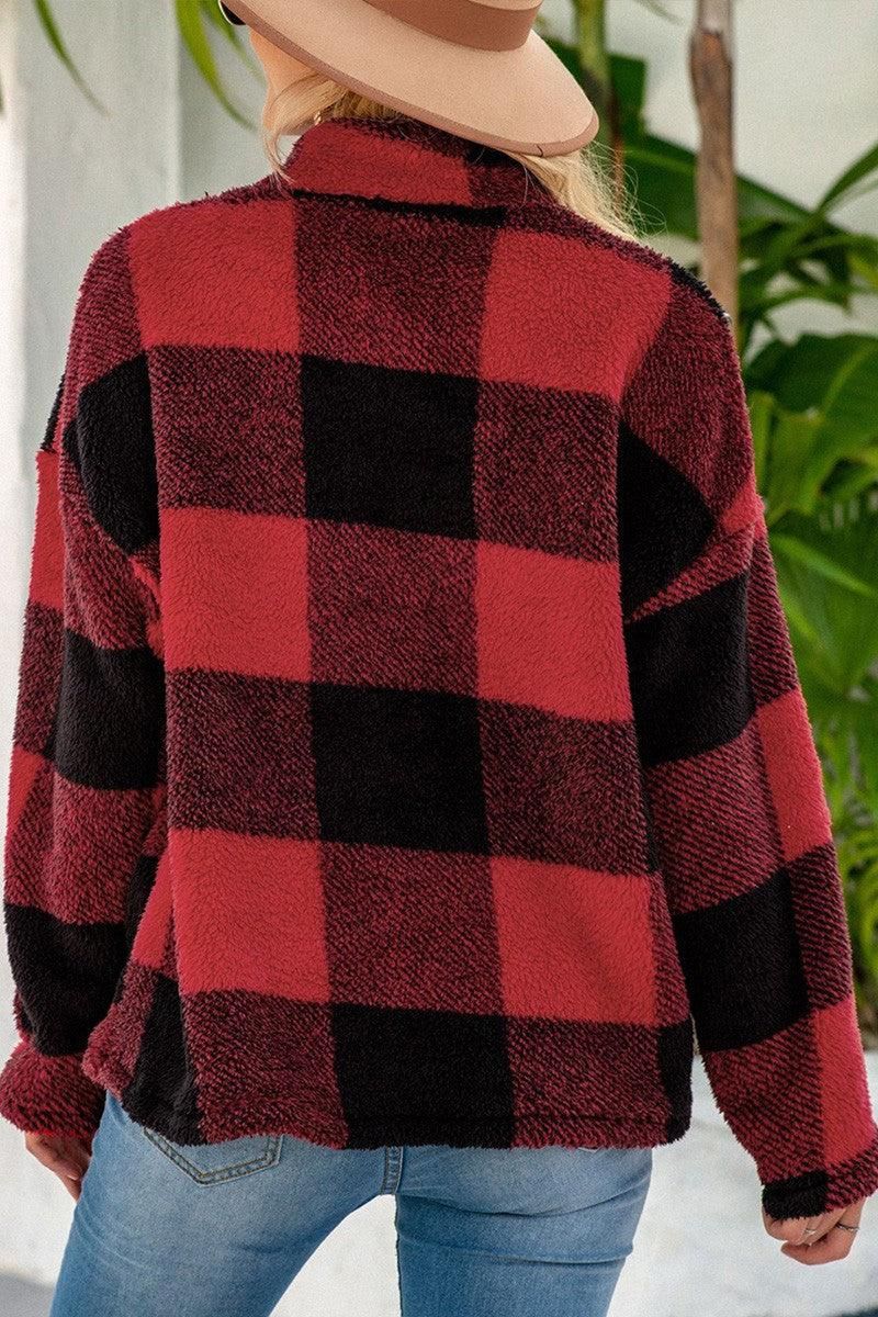 PLAID ZIP UP ANORAK - Doublju