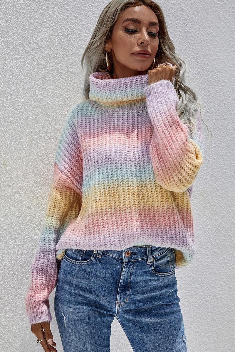 TURTLE NECK KNIT - Doublju