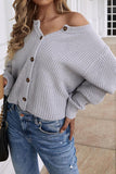 BUTTON DOWN KNITTED SWEAT SHIRTS - Doublju