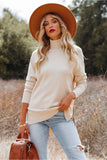 TURTLE NECK SOLID DAILY SWEATER TOP - Doublju