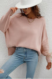 LOOSE FIT DOLMAN SLEEVE KNIT SWEATER - Doublju