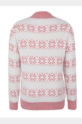 CHRISTMAS PATTERN TURTLE NECK SWEATER TOP - Doublju