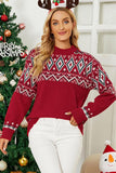 CHRISTMAS PATTERN KINTTED SWEATER TOP - Doublju