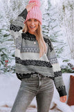 WOMEN VINTAGE BOHEMIAN PRINTING KNIT SWEATER - Doublju