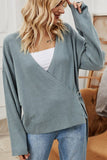 WOMEN KNITTED LOOSE BOYFRIEND WRAP SWEATER