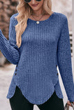 WOMEN CORDUROY LOOSE FIT SIDE BUTTONED SWEATER