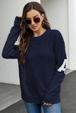 WOMEN A LETTER CASUAL BOYFRIEND SWEATER