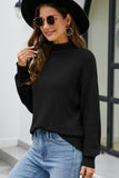 WOMEN BASIC ROLL HIGH NECK PULLOVER SWEATER