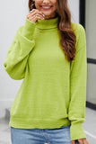 WOMEN BASIC ROLL HIGH NECK PULLOVER SWEATER