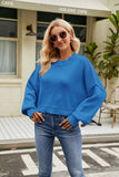 WOMEN RIBBED OVERSIZED JUMPER TOP SWEATER