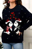 WOMEN WINTER CUTE PRINTING WARM SWEATER