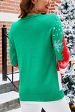 WOMEN WINTER SNOWMAN PRINTING KNIT SWEATER