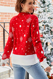 WOMEN LONG SLEEVE DEER PRINTING WINTER SWEATER