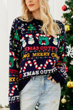 WOMEN CHRISTMAS X MAS PRINTING PULLOVER SWEATER