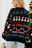 WOMEN CHRISTMAS X MAS PRINTING PULLOVER SWEATER