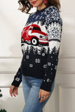 WOMEN WINTER SNOWFLAKE PRINTING KNIT SWEATER