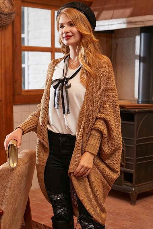 LONG SLEEVE KNIT CARDIGAN - Doublju